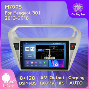 8 + 128G Android 11 IPS DSP API 30 Voiture Vidéo Pour Peugeot 301 <span class=keywords><strong>Citroen</strong></span> Elysee 2014 - 2016 <span class=keywords><strong>RDS</strong></span> AM FM de voiture système multimédia 4G LTE BT - Product Image 2