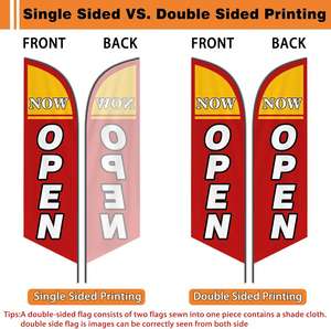 Kit de poteaux pour drapeaux publicitaires personnalisés, avec logo et texte sur mesure, en polyester double face, pour extérieur - Product Image 6