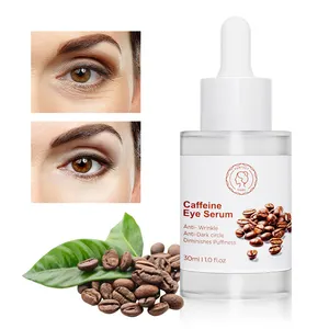 Private Label Natural Organic Eye Care Reduces Wrinkles Fine Lines Anti Aging Dark Circles Eye Bag Herbal Caffeine Eye Serum