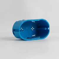 JOHNN Bleu Ovale Type Pvc Plastique Électrique Interrupteur Mural Prise Prise de Courant Interrupteur de Jonction Boîte de Prise