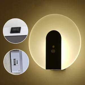 Lampe murale LED <span class=keywords><strong>rechargeable</strong></span> sans fil magnétique en acrylique pour chambre à coucher avec capteur de présence humaine - Product Image 3