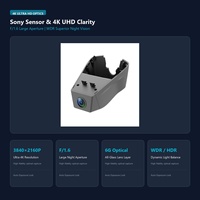 Caméra de tableau de bord cachée OEM 1:1 pour Volvo XC60 2022, DVR de voiture à double objectif 4K UHD, grand angle 170 degrés, contrôle par application WiFi