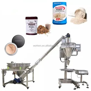 Halbautomatische Beutelpulver-Additiv-Schnecken-Abfüllmaschine 1kg 2kg 5kg Mehlpulver-Verpackungsmaschine