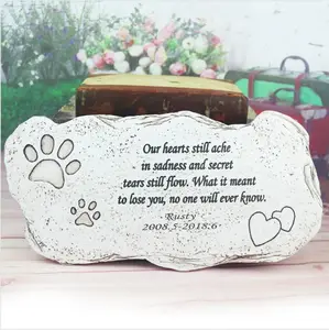 Personalised Resin Free Engraved Dog Memorial Family Pet Memorial for Home&garden Decoration