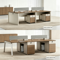 Meubles de bureau de qualité E0, bureau pour employés, poste de travail simple avec cloison, combinaison de bureaux et de chaises de bureau pour 2/4/6 personnes