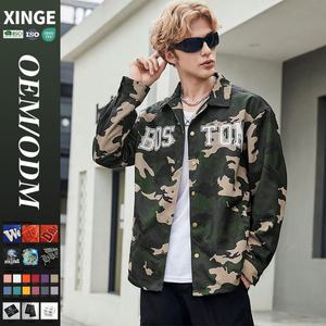 Service personnalisé OEM, veste camouflage vintage streetwear, impression graphique personnalisée, veste bomber décontractée pour homme, taille oversize - Product Image 1