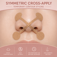 Bandes nasales hypoallergéniques en forme d'haltère élastique (tissu non tissé) pour la correction et le remodelage du nez
