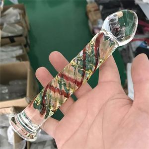 Hot Sale Crystal Sex Toys Dildos Glass Dildo With Bullet Vibrator For Women,18.5cm - Product Image 4