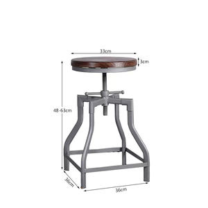 Chaises de bistrot français commercial industriel chaise d'ascenseur de tige de <span class=keywords><strong>vis</strong></span> <span class=keywords><strong>tabouret</strong></span> en <span class=keywords><strong>bois</strong></span> de base de fer de cru pour l'hôtel de bistro de restaurant - Product Image 6