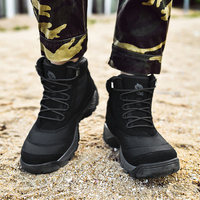 Yeni yüksek üst açık yürüyüş Sneakers erkekler için süet deri çizmeler çöl botları boyutu 40-47 için spor