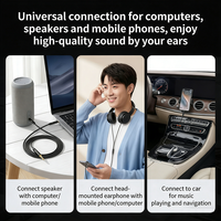 Câble audio premium 3,5 mm mâle-mâle pour autoradio, câble AUX 3,5 mm pour téléphone, MP3, MP4