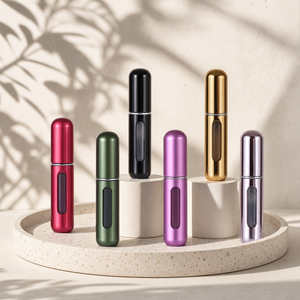 <b>5ml</b> 8ml Mini Refillable <b>Perfume</b> Atomizer <b>Bottle</b> Portable Aluminum Bottom Pump Spray <b>Bottle</b> for Travel Cosmetic Packaging - Product Image 1