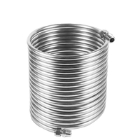 Refroidisseur de moût en spirale 3/8"*50Ft en acier inoxydable 304 de qualité alimentaire pour brassage de bière, bains de glace et projets de chauffage au bois