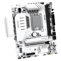 Carte mère JGINYUE B760M-K WiFi LGA1700 DDR4 4800MHz 10 Phases d'alimentation 2x M.2 NVMe 4.0 WiFi 6 AX201 intégré RGB M-ATX pour PC de bureau