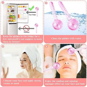 เครื่องนวดหน้าแบบเย็น Cryo Cooling Massager Ice Globe ลูกกลิ้งนวดหน้า Magic Ice Globes สำหรับเป็นของขวัญวันเกิดและคริสต์มาส - Product Image 6