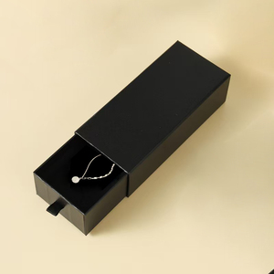 Custom Logo High-End Jewelry Packaging <b>Box</b> UV Coating Sponge Lining Sliding Drawer Design Eco-Friendly Recyclable Paperboard - Product Image 6