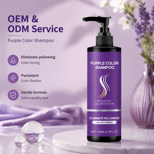 Champú de Color Morado OEM/ODM, Fijación de Color Persistente, Elimina el Amarilleamiento, Tonifica el Color, Nutre, Suaviza e Hidrata Diariamente el Cabello - Product Image 2
