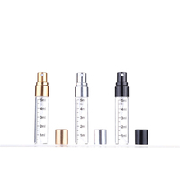 IBELONG Mini petites bouteilles de testeur d'échantillons de pulvérisation de parfum graduées vides transparentes de 2ml 3ml 5ml 10ml avec bouchon en or