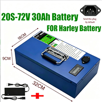 Nouvelle Batterie Lithium LiFePO4 72V 30Ah avec Chargeur et Écran LCD Étanche pour Vélo Électrique, Trottinette, Chariot de Golf, Cycle Profond, 1500 Cycles