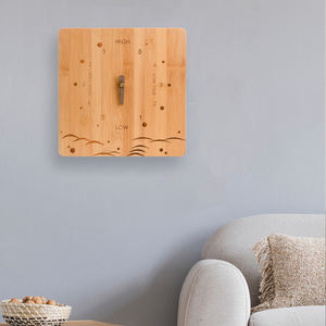 Imite — horloge <span class=keywords><strong>murale</strong></span> carrée en bambou, écologique, pour salon et maison, nouveau Design, à la mode - Product Image 5