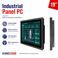 PC todo en uno industrial de montaje VESA resistente al agua IP65 sin ventilador de 24V con panel de pantalla de control de producción Mini IPC Stock integrado