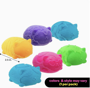 Bola Anti Estrés De Gato En TPR – Pelota Squishy Suave Y Elástica Para Niños Y Adultos, Alivia La Ansiedad Y La Tensión