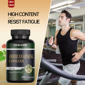 100% Capsules de ginseng américain naturel Capsule de soutien énergétique Supplément de santé Multivitamine - Product Image 1