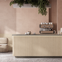 Panneau mural en bois massif durable pour la décoration intérieure et extérieure de salon moderne, revêtement imperméable