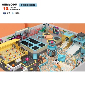 Equipo de Trampolín para Niños, Parque Infantil Interior con Temática Azul, Castillo de Plástico para Entrenamiento Físico, Trampolín para Restaurantes - Product Image 6