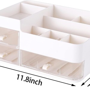 High-End modellata iniezione di plastica sostenibile scatola di immagazzinaggio di cosmetici a prova di polvere tavolo da scrivania cassetto <span class=keywords><strong>forma</strong></span> quadrata per - Product Image 6