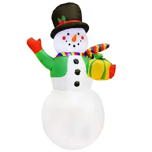 6ft boneco de neve jarda Natal inflável decors feriados ao ar livre inflável iluminado decorativo jardim festival jarda inflável