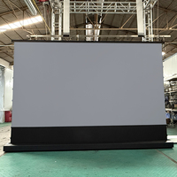 Écran de projection motorisé au sol anti-taches gris 3C de 84 à 150 pouces pour projecteur laser triple 4K/8K RGB Home Cinéma