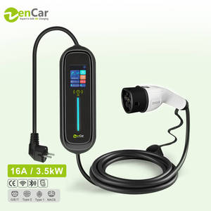 <span class=keywords><strong>Cargador</strong></span> de Vehículos Eléctricos Móvil Zencar Modelo C30, Nivel 2, 240V, <span class=keywords><strong>Tipo</strong></span> 2, Enchufe de 16A, <span class=keywords><strong>Cargador</strong></span> Portátil para Automóviles Eléctricos para la UE, con WiFi, APP y Pantalla Grande - Product Image 1