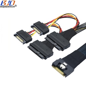 Slimline PCI-E 4,0/0,5/8i recto a 2*1/2 U.2 con conector de alimentación SATA de 15 pines Cable DE DATOS M 1M para <span class=keywords><strong>U2</strong></span> NVME SSD - Product Image 3
