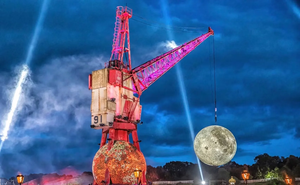 Lámpara de Techo ECOJAS Moon, Decoración de Ambiente de Diseño, Luminarias con Impresión 3D de Planeta, Lámpara Lunar para Exteriores P-0523 - Product Image 3