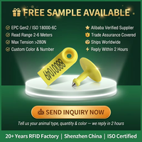 Étiquette RFID ISO personnalisée YINSHOU en époxy/acrylique/PVC, 860-960 MHz, étanche, puce NFC UHF, code QR, carte de membre, étiquette d'oreille pour animaux