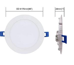 Luz empotrada LED ETL de 6 pulgadas, regulable, 5CCT, 1000LM de alto brillo, 12W 120V, Wet Rated, luz de oblea sin Canless ultrafina - Product Image 2