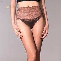 Nouveau Collant de Performance Unisexe Fin et Sexy avec Logo Personnalisé, Motif Fleur de Camélia en Dentelle et Effet Brillant pour Femme