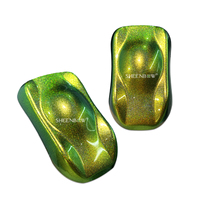 Pigment pour ongles effet miroir métallique caméléon, base solvant, néon, aurore, sirène, qualité cosmétique, duochrome 325 mesh, pour marque privée