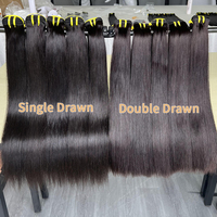Extensions de cheveux humains vierges bruts non traités, exportations en gros, mèches noires naturelles, cheveux indiens ondulés, cheveux humains vierges lisses comme des baguettes