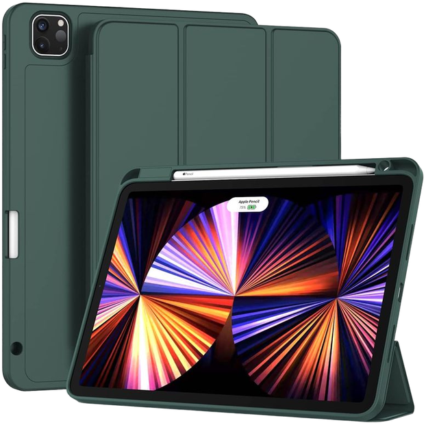 11-Inch M4 5th Gen Smart Magnetic iPad Pro Case Pencil Holder Support Touch ID Auto Wake/Sleep PU Leather Fashionable