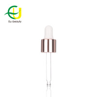 Pipette compte-gouttes en verre DIN 20/410 DIN 18/415 avec capuchon en aluminium lisse