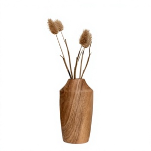 Vase à fleurs en bois naturel, moderne, écologique, fait main, pour la décoration de la maison, fabricant AZ ENTERPRISES AZE-WV034 - Product Image 5