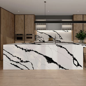 ODM/OEM moderne 5002 dalle de quartz Calacatta pierre artificielle sans silicone pour comptoirs intérieurs/extérieurs vanités de cuisine hôtels - Product Image 5