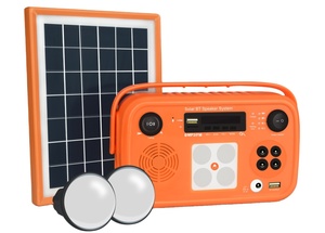 Jcns pin <span class=keywords><strong>Lithium</strong></span> ion BT Loa năng lượng mặt trời Kit với <span class=keywords><strong>3</strong></span> Wát panel năng lượng mặt trời cho chiếu sáng nhà và điện dự phòng - Product Image 2