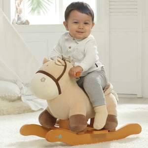 Regalo di festa all'ingrosso velluto in legno animale culla <span class=keywords><strong>asino</strong></span> giocattoli di peluche bambini cavallo a dondolo in magazzino - Product Image 3