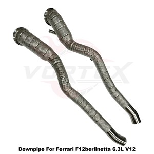 ตัวป้องกันความร้อน Vortex ท่อระบายไอเสีย SS304สำหรับ6.3L F12berlinetta เฟอร์รารีเครื่องยนต์ V12โดยตรง - Product Image 4