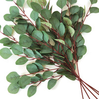 Feuilles d'eucalyptus en soie artificielle à une seule branche Offre Spéciale pour la décoration de mariage