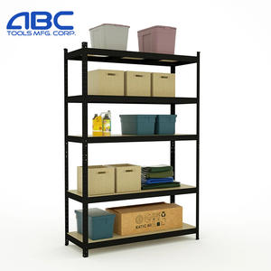 מדפי אחסון ללא ברגים ABCTOOLS בעלי 5 קומות, מפלדה מגולוונת, מתאימים לבית, למוסך, יחידת מדפים ממתכת לאחסון. - Product Image 3