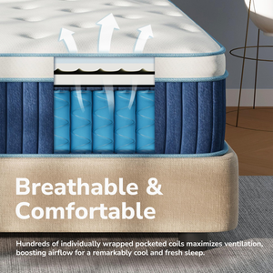 Colchón de Espuma Transpirable Enrollable Compacto de 30 cm de Grosor, Solución de Cama Portátil para Apartamentos, Dormitorios y Hoteles - Product Image 3